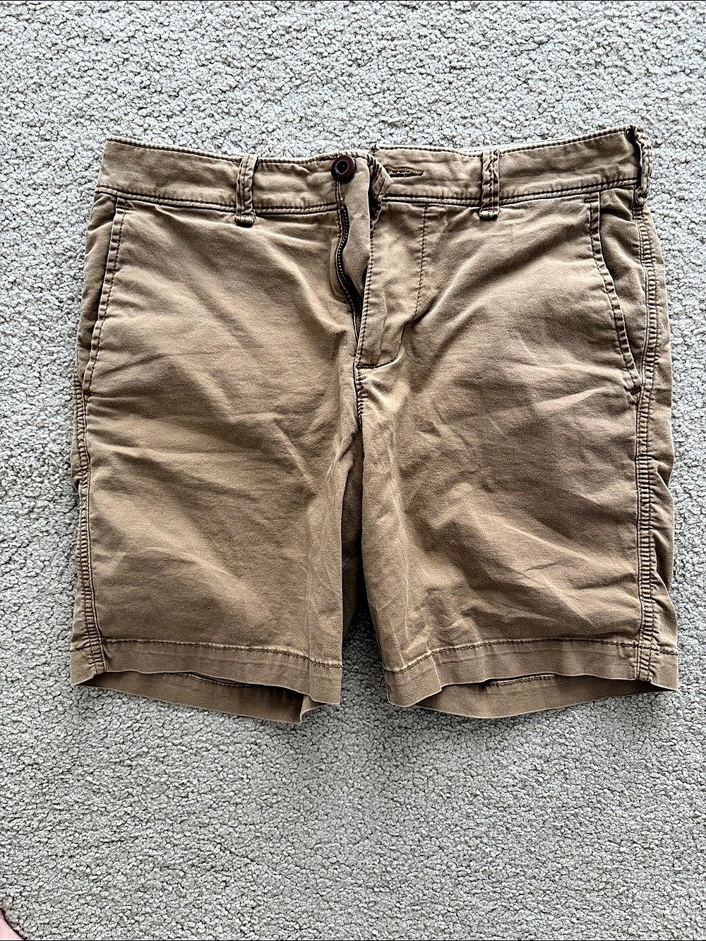 Hollister Beach Prep Fit Chino Shorts Brown Waist 28